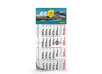 Einblatt Monatskalender 4 Monate