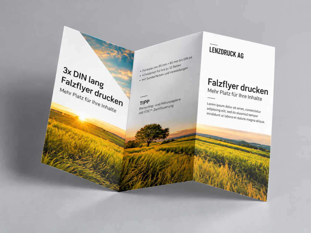 Zickzackfalz Flyer Leporello